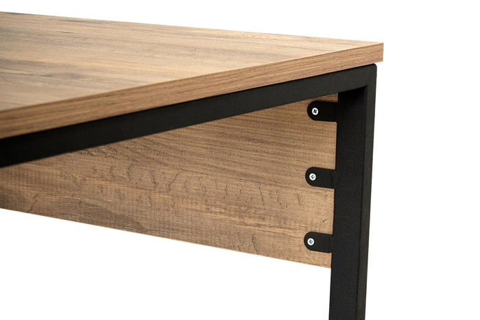 Nordure Twin Study Desk - Pino Atlántico, Negro Nordure Twin Study Desk - Pino Atlántico, Negro